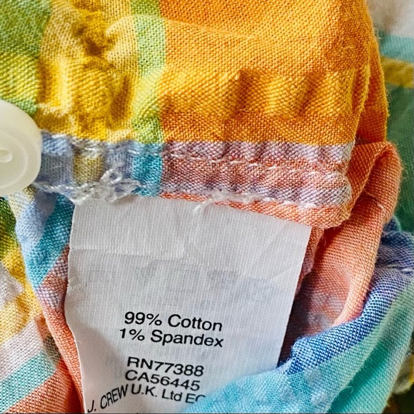 J Crew Pastel Plaid Button Down Top XS - Picture 4 of 5